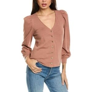 Nation Ltd Womens Bentley Utility Shirt V-Neck Button Down Size XS